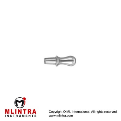 Yankauer Tube Connector Olive Shaped Stainless Steel, 2.5 cm - 1" 